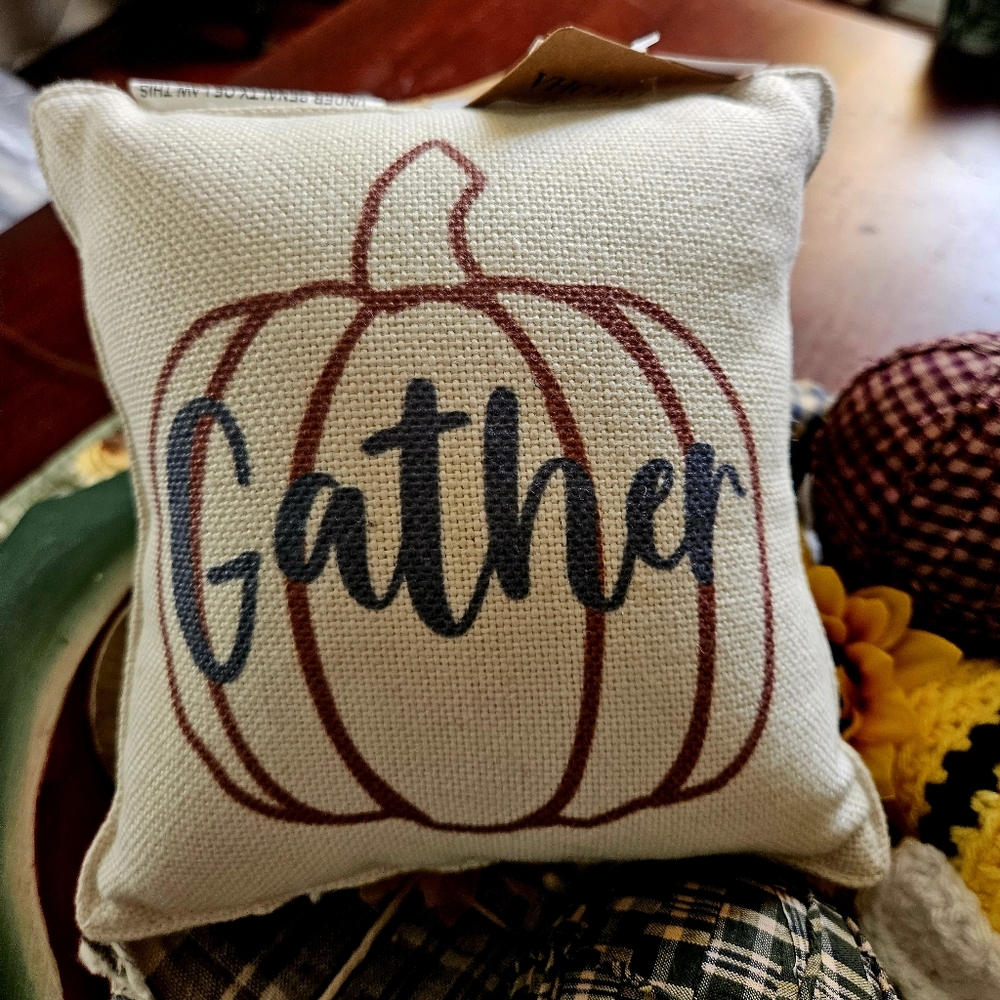 Pumpkin bowl filler pillow